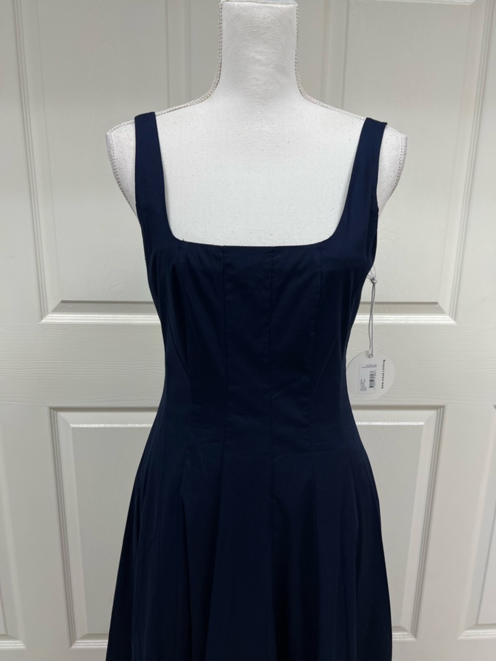STAUD Wells Midi Dress in Navy Size 6 in Navy NWT - Picture 8 of 15